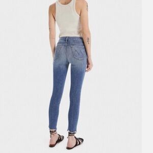 Mother Denim High Waisted Looker Ankle Fray